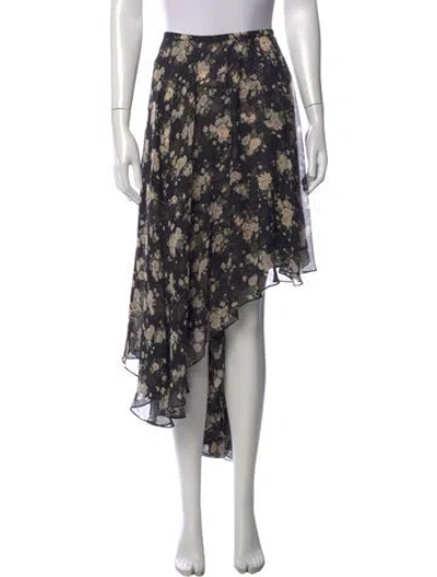 Pre-owned Michael Kors Silk Long Skirt W/ Tags In Black