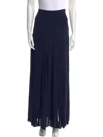 Pre-owned Michael Kors Silk Long Skirt W/ Tags In Blue