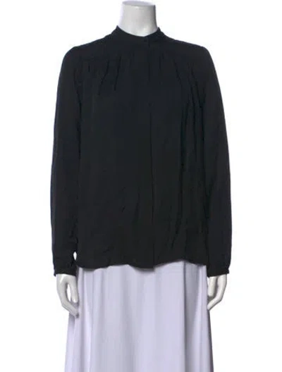 Pre-owned Michael Kors Silk Long Sleeve Blouse W/ Tags In Black