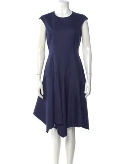 Pre-owned Michael Kors Silk Midi Length Dress In Blue