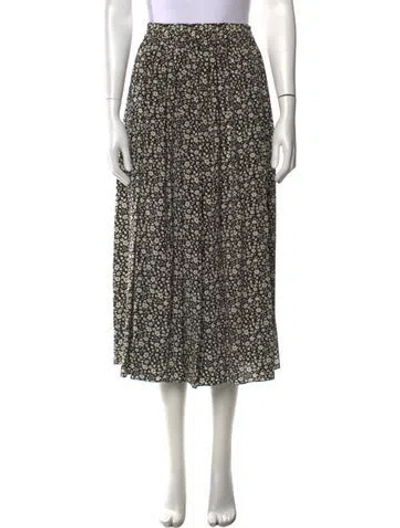 Pre-owned Michael Kors Silk Midi Length Skirt In Black