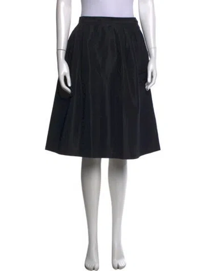 Pre-owned Michael Kors Silk Midi Length Skirt In Black