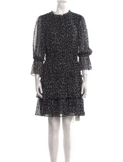 Pre-owned Michael Kors Silk Mini Dress In Black