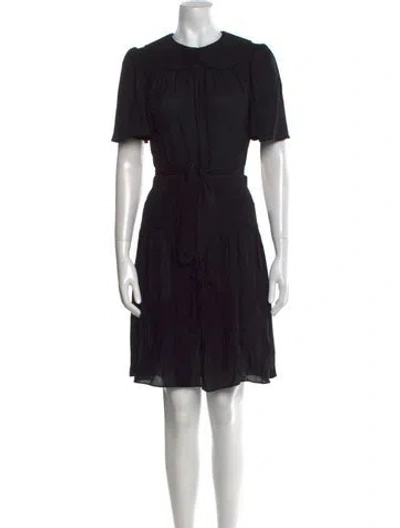 Pre-owned Michael Kors Silk Mini Dress In Black