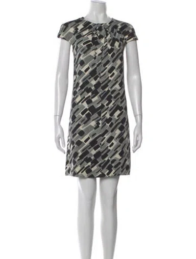 Pre-owned Michael Kors Silk Mini Dress In Black