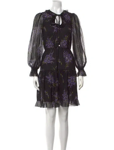 Pre-owned Michael Kors Silk Mini Dress In Black