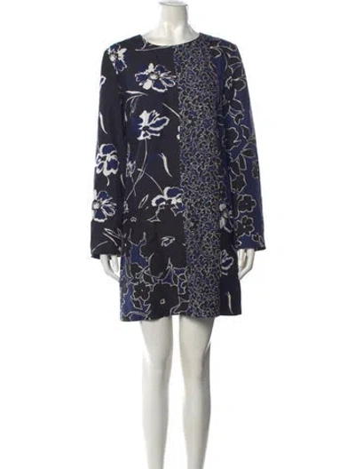 Pre-owned Michael Kors Silk Mini Dress In Blue