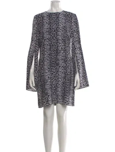 Pre-owned Michael Kors Silk Mini Dress In Gray