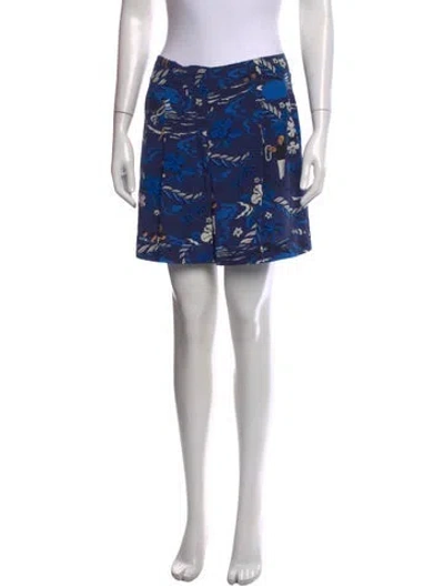 Pre-owned Michael Kors Silk Mini Shorts In Blue
