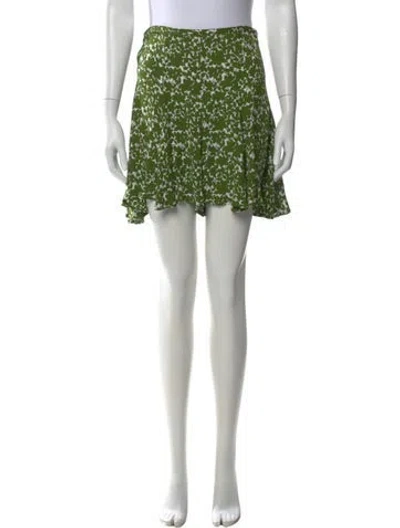Pre-owned Michael Kors Silk Mini Shorts In Green