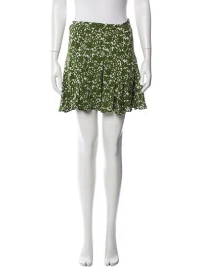 Pre-owned Michael Kors Silk Mini Skirt In Green