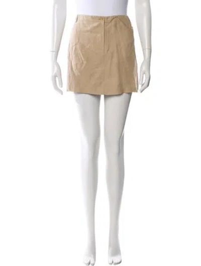 Pre-owned Michael Kors Silk Mini Skirt In Neutral