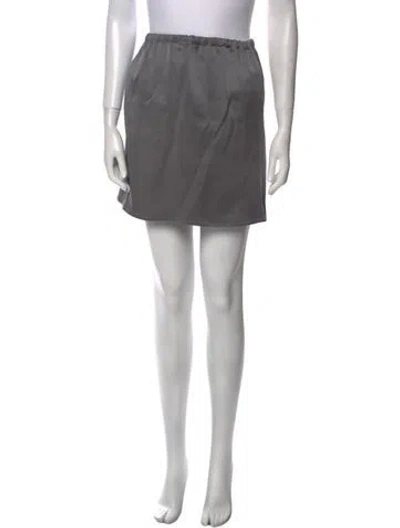 Pre-owned Michael Kors Silk Mini Skirt W/ Tags In Gray