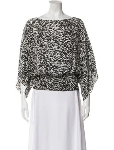 Pre-owned Michael Kors Silk Printed Blouse In Multi