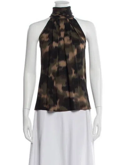 Pre-owned Michael Kors Silk Printed Top