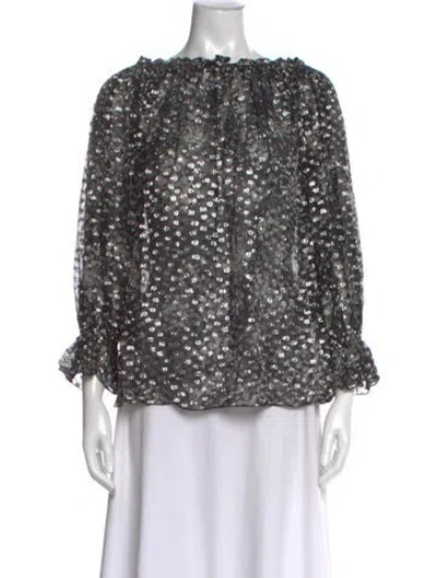Pre-owned Michael Kors Silk Printed Tunic In Multi