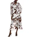 Michael Kors Collection Silk Shirtdress In Brown