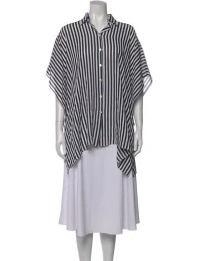 Pre-owned Michael Kors Silk Striped Blouse