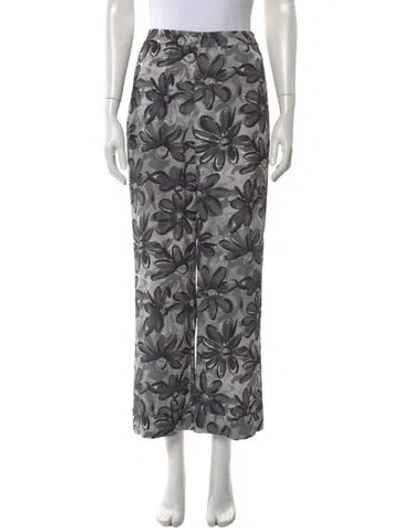 Pre-owned Michael Kors Silk Wide Leg Pants In Gray