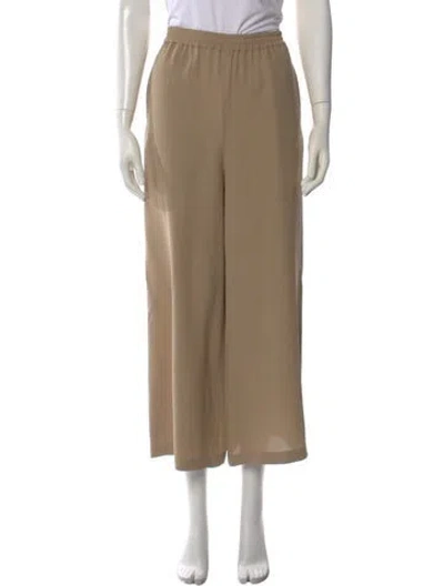 Pre-owned Michael Kors Silk Wide Leg Pants In Neutral