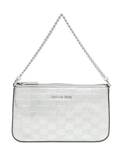 Pre-owned Michael Kors Patterned Crossbody Bag In Silver