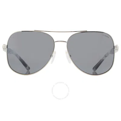 Michael Kors Silver Gray Gradient Square Ladies Sunglasses Mk112111538858 In Grey/silver Tone
