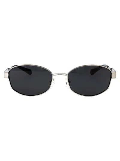 Michael Kors Silver Metal Sunglasses In Black