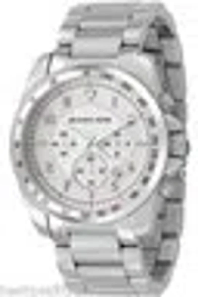 Pre-owned Michael Kors Silver Stainless Steel Chronograph Men Watch Mk8131+box