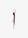 Michael Kors Silver-tone And Speckled Cord Bag Charm In Burgundy