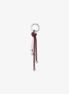 Michael Kors Silver-tone And Speckled Cord Bag Charm In Brown