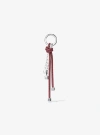 Michael Kors Silver-tone And Speckled Cord Bag Charm In Pink