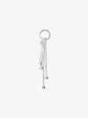 Michael Kors Silver-tone And Speckled Cord Bag Charm In White