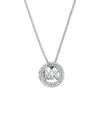 Michael Kors Pave Logo Pendant Necklace In Multi