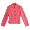 Michael Kors Single-breasted Blazer In Pink Wool