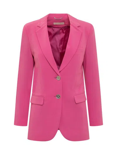 Michael Kors Single-breasted Wool Blazer In Pink