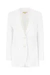 Michael Kors Single-breasted Blazer Jacket In White