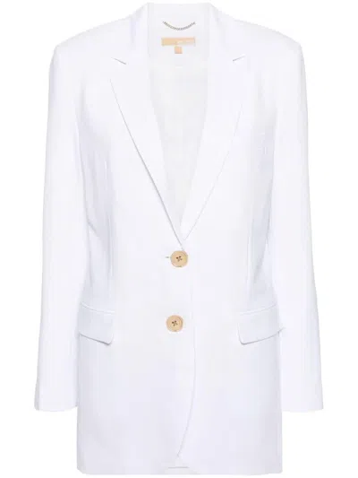 Michael Kors Single-breasted Blazer Jacket In White