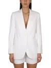 Michael Kors Single-breasted Blazer Jacket In White
