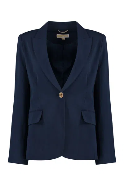 Michael Kors Single-breasted One Button Jacket In Blue