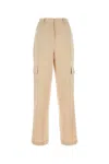 Michael Kors Wide-leg Pant In Triacetate Blend With Waist Belt Loops In Buff