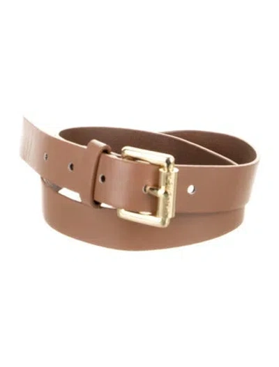 Pre-owned Michael Kors Skinny Belt In Brown