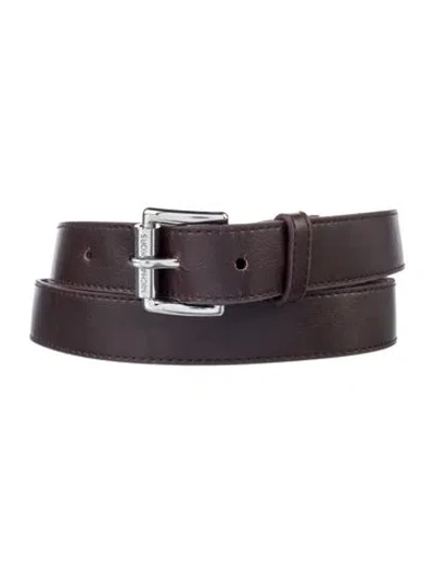 Pre-owned Michael Kors Skinny Leather Belt In Brown