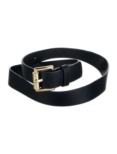 Pre-owned Michael Kors Skinny Leather Belt Kit In Blue