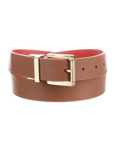 Pre-owned Michael Kors Skinny Leather Belt In Multi