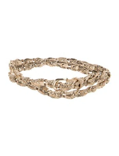 Pre-owned Michael Kors Skinny Leather Belt In Neutral