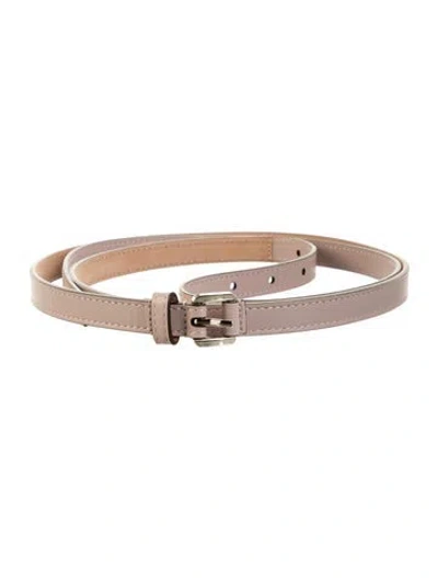 Pre-owned Michael Kors Skinny Leather Waist Belt W/ Tags In Pink