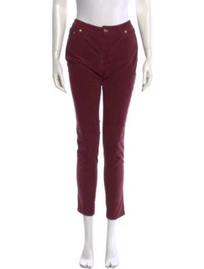 Pre-owned Michael Kors Skinny Leg Pants In Burgundy