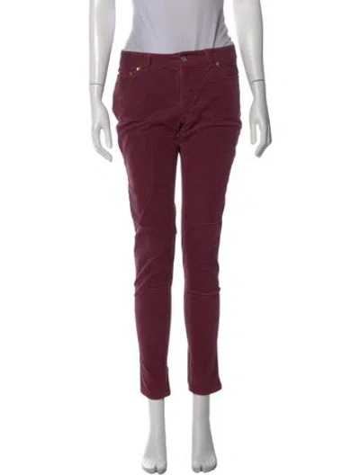 Pre-owned Michael Kors Skinny Leg Pants In Burgundy