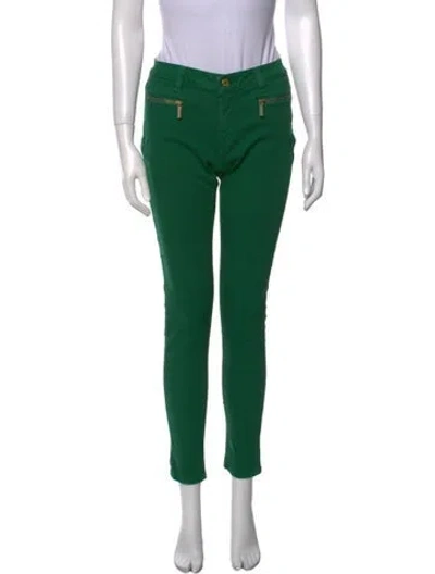 Pre-owned Michael Kors Skinny Leg Pants In Green
