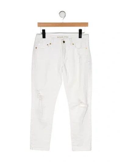 Pre-owned Michael Kors Skinny Leg Pants In White